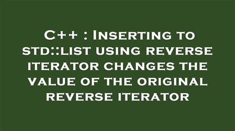 std list reverse.